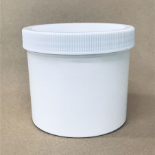 White Plastic 32 oz Jar with Screw on Lid